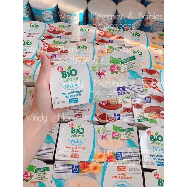 (Hàng AIR) SỮA CHUA HOA QUẢ HỮU CƠ BIO 𝐕𝐈𝐋𝐋𝐀𝐆𝐄 𝐁𝐄́𝐁𝐄́ 𝐏𝐇𝐀́𝐏 𝟔𝐌+