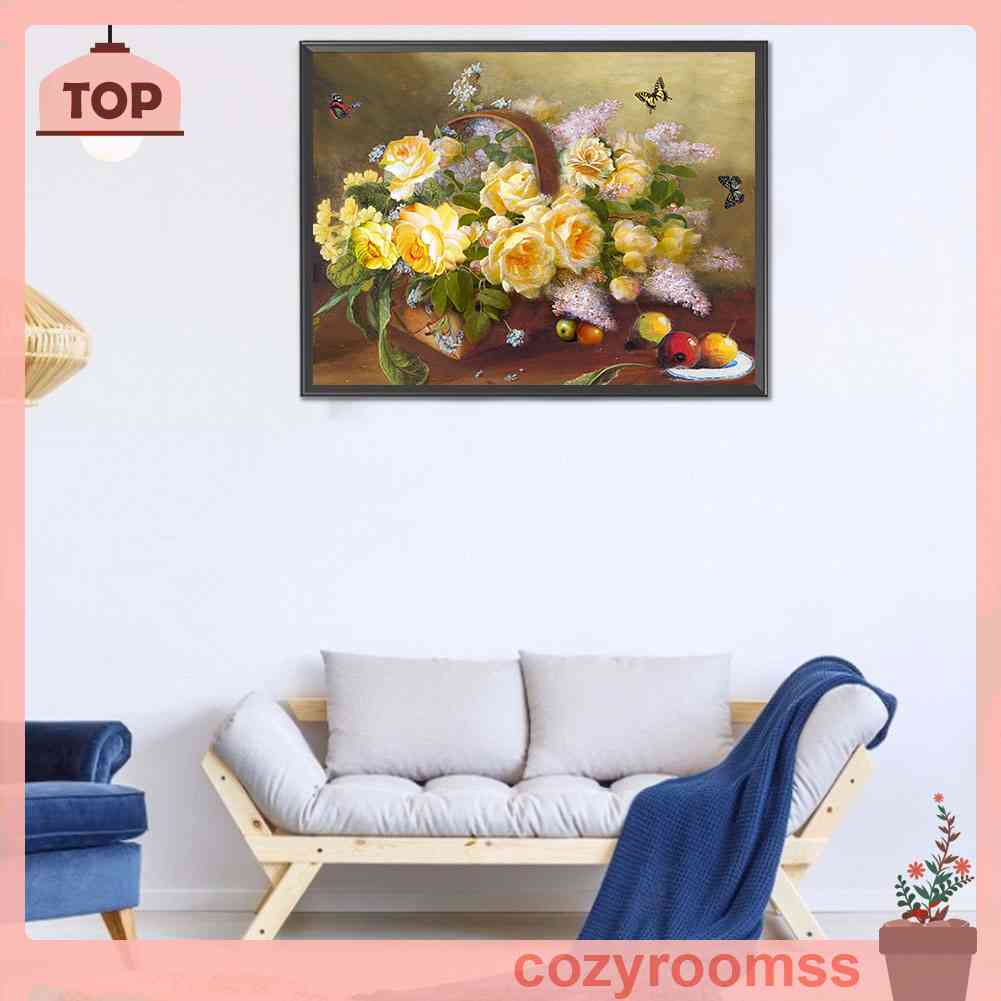 Bộ Tranh Thêu Chữ Thập Hình Hoa Tử Đinh Hương 11CT DIY