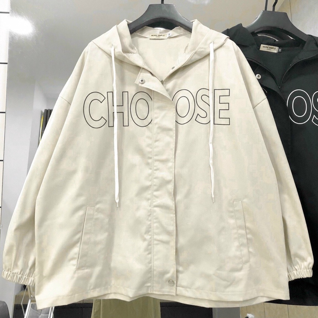 Áo Khoác CHOOSE Form Rộng Vải Kaki Unisex