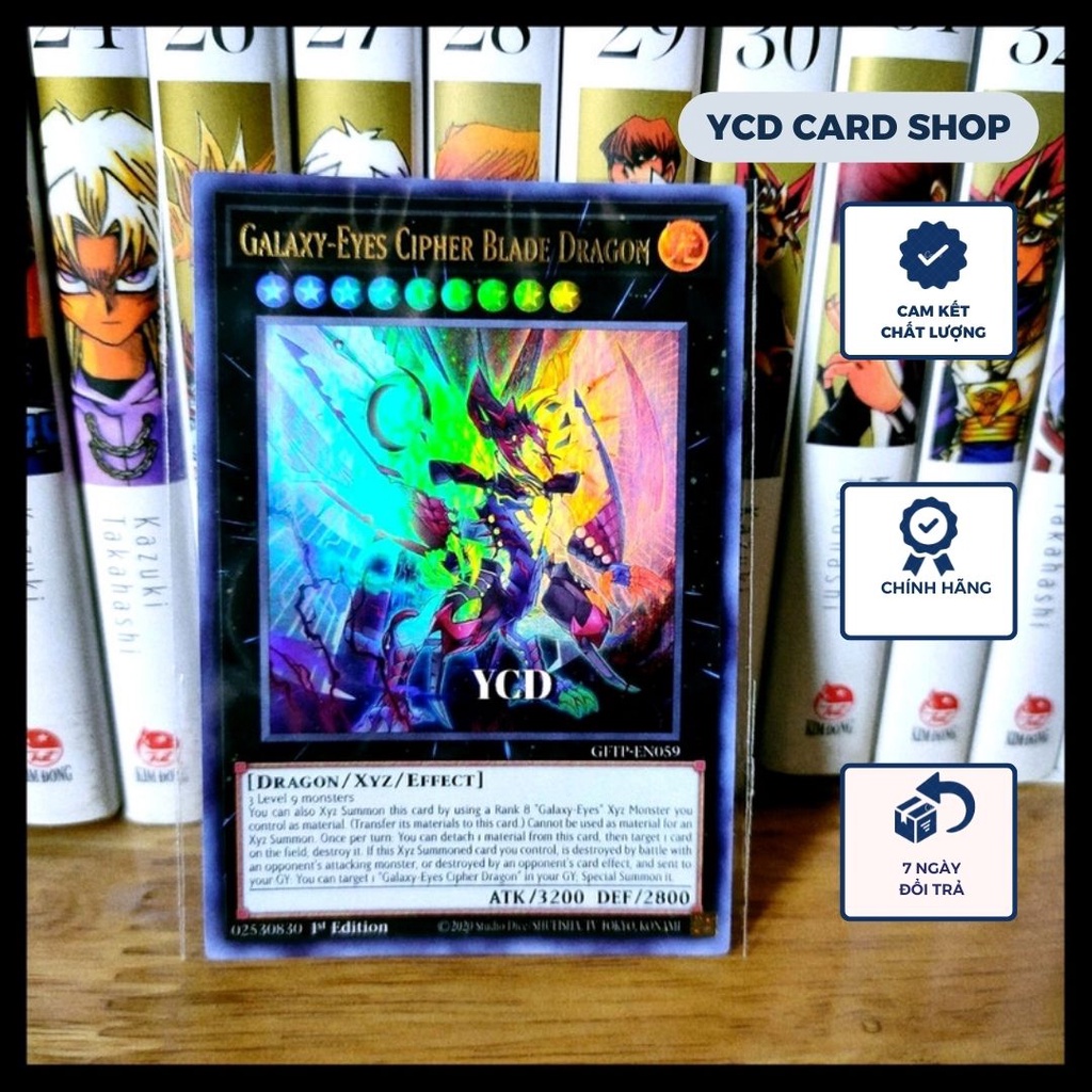Thẻ bài yugioh chính hãng Galaxy-Eyes Cipher Blade Dragon - Ultra Rare