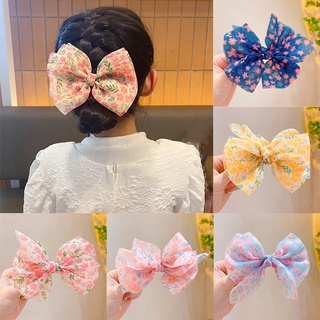 Kẹp Tóc Lưới Hình Nơ Hoa Nhỏ Xinh Xắn Phong Cách Hàn Quốc