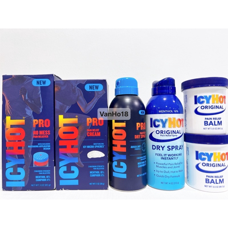 DẦU NÓNG ICY HOT &quot;3 dòng: Sáp, Lăn và Xịt&quot;