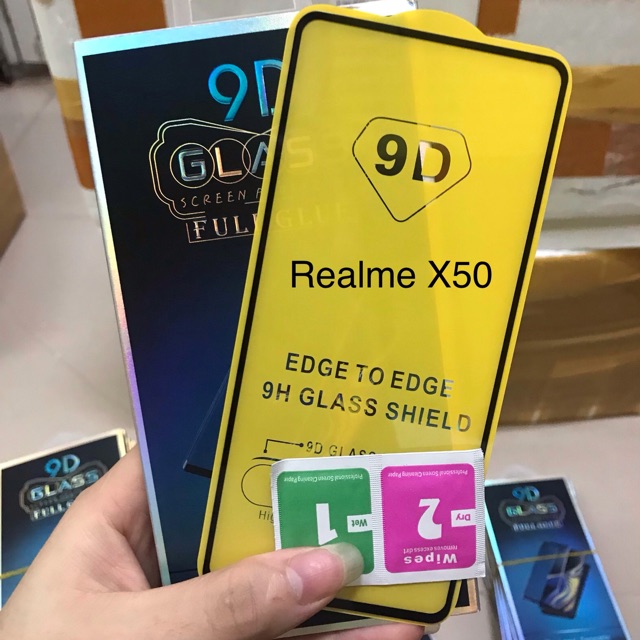 Kính cường lực 9D cho Realme X50 full màn hình