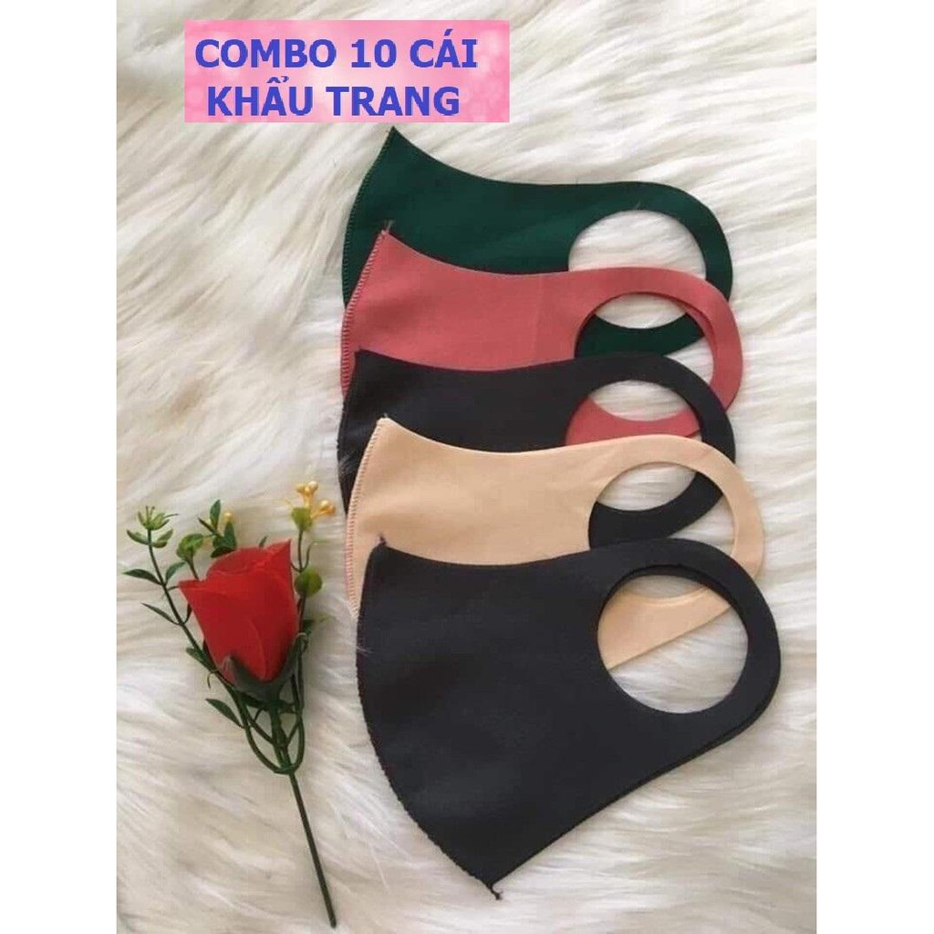 COMBO 10 KHẨU TRANG VẢI SU 3D LỌC KHÍ, KHÁNG KHUẨN, GIẶC TÁI SỬ DỤNG ĐƯỢC NHIỀU LẦN CHO NAM NỮ SHOP BAO ĐỔI TRẢ MIỄN PHI | BigBuy360 - bigbuy360.vn