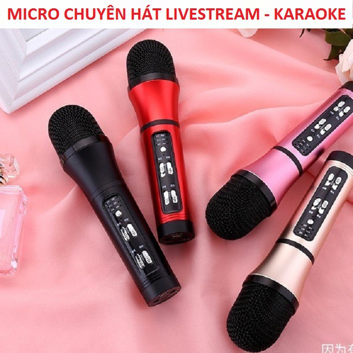 Combo Micro C25, Giá Đỡ Đèn 3in1, Tặng Tai Nghe - Mic C25 Livestream Hát Karaoke Giả Giọng Cực Hay New 2020