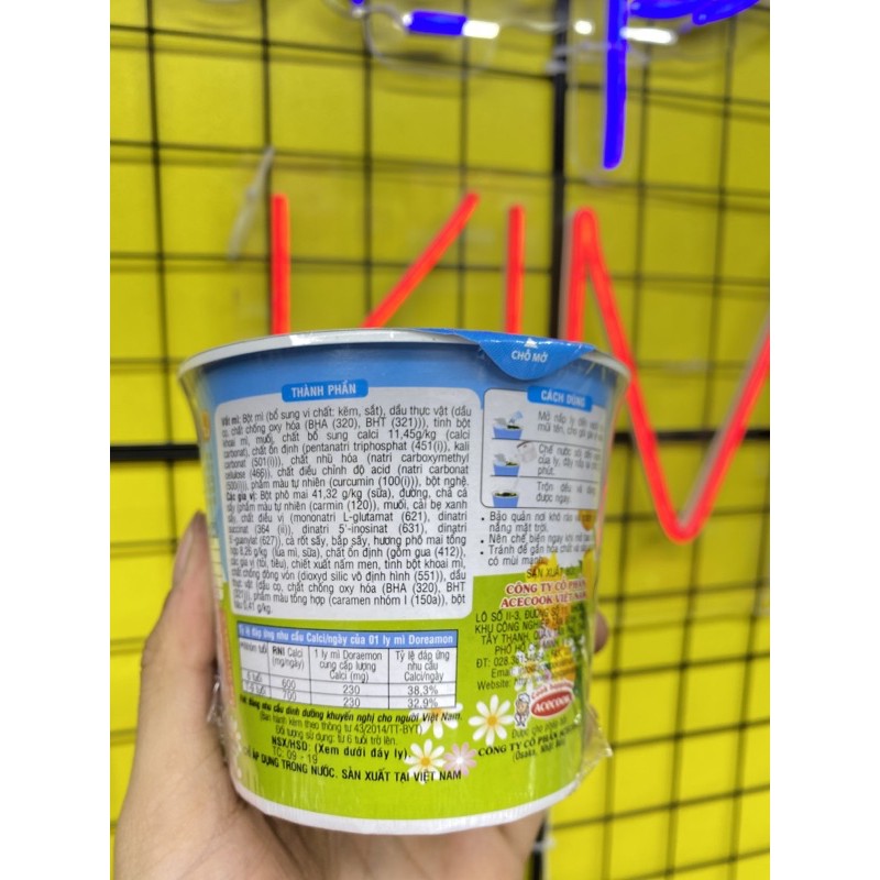 [Mã GRO1505 giảm 8% đơn 250K] Mì ly ăn liền Doraemon 48g