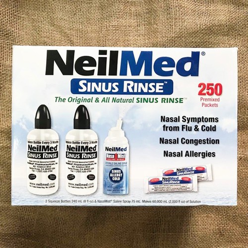 Bộ Sản Phẩm Nước Muối Rửa Mũi Neilmed Sinus Rinse 250 gói - linhnguyennstore