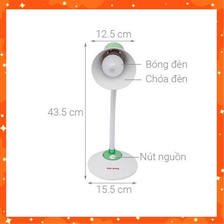 Đèn Bàn Học Sinh Điện Quang Dkl15 Kiểu Dáng Đơn Giản, Đèn Học Chống Cận