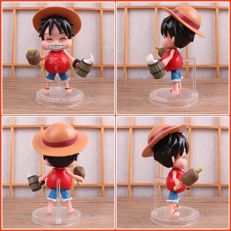 Set 3 Đồ trang trí Nhân Vật Hoạt Hình Luffy Trang Trí