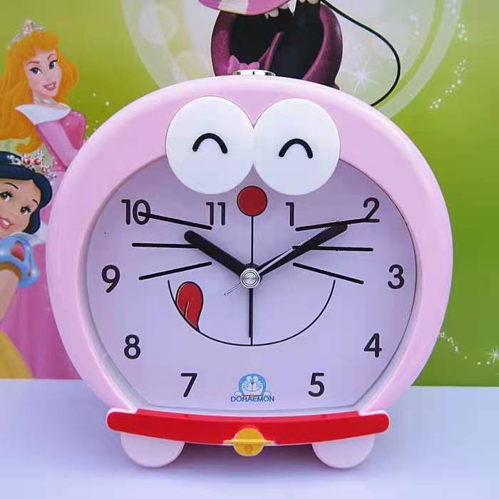 Đồng Hồ Báo Thức Hình Mèo Doraemon Dễ Thương Có Đèn Ngủ Và Nhạc Vui Nhộn Dành Cho Bé