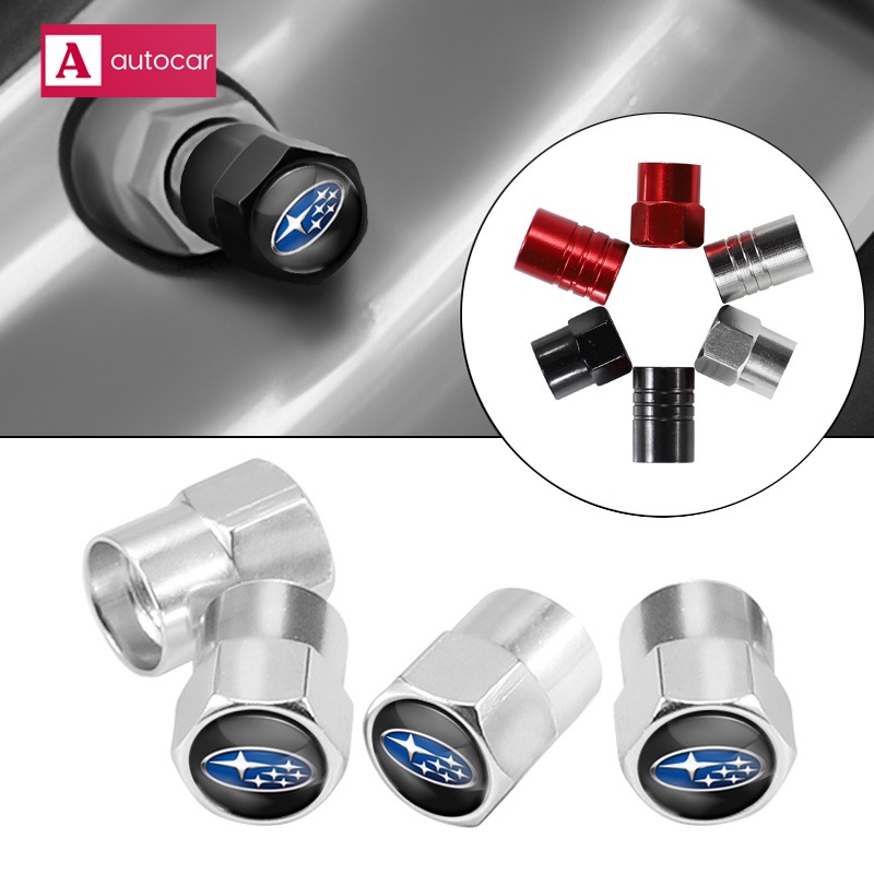 Set 4 Nắp Van Lốp Xe Hơi Volkswagen Subaru MG Mazda Peugeot Haval Skoda Bằng Hợp Kim Nhôm
