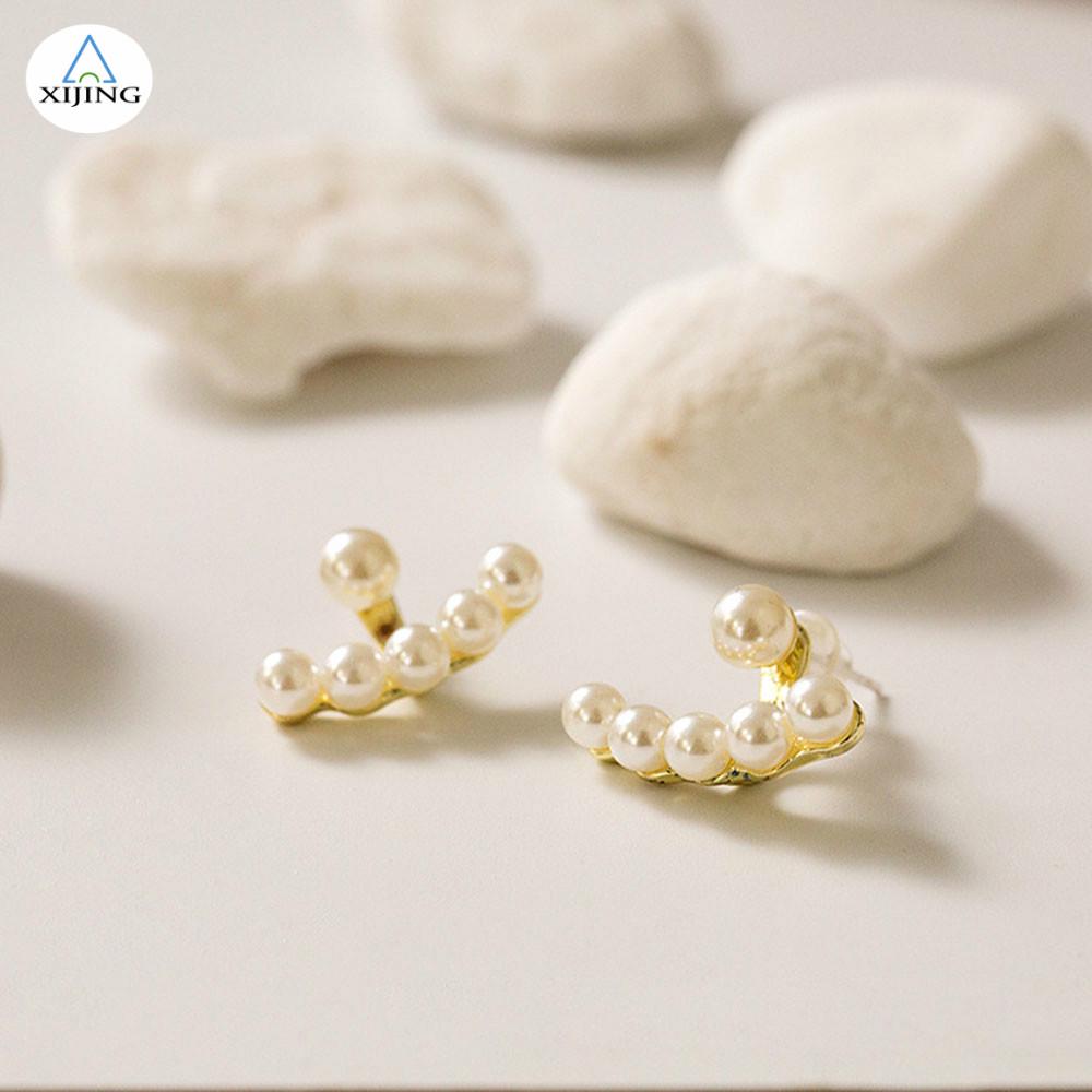 Bông Tai Mạ Bạc Đính Ngọc Trai Xinh Xắn Thời Trang Cho Nữ