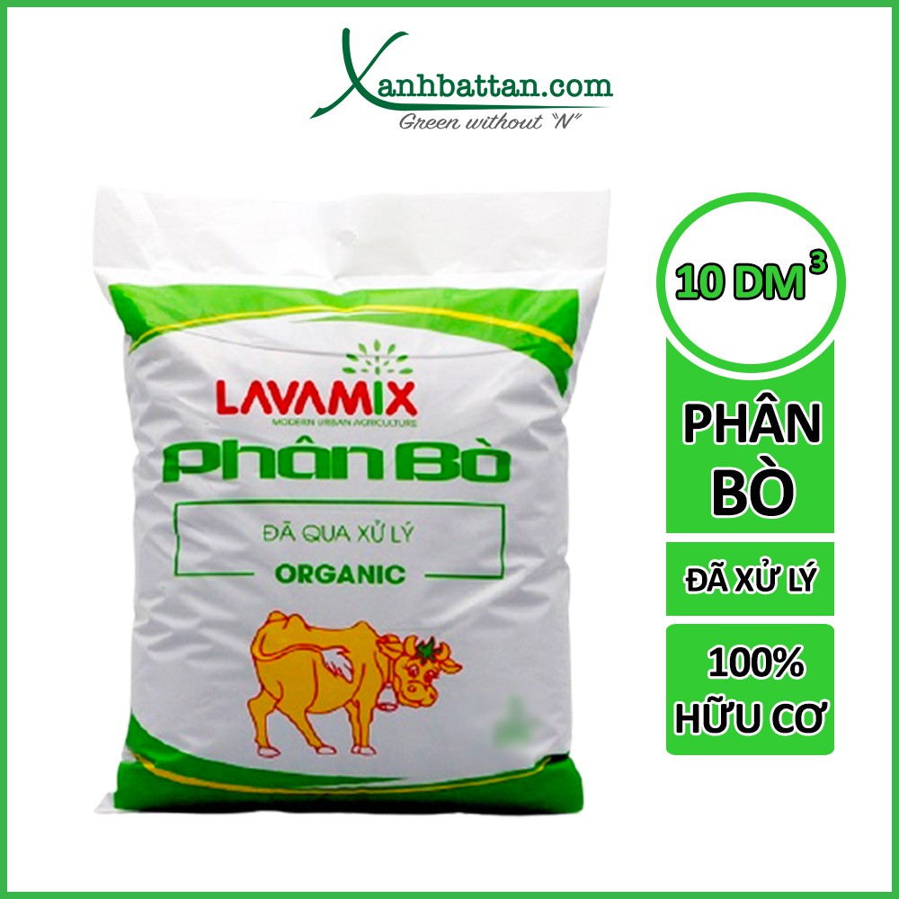 Phân Bò Đã Qua Xử Lí, Hữu Cơ, Không Mùi Hôi Gói 10 dm3