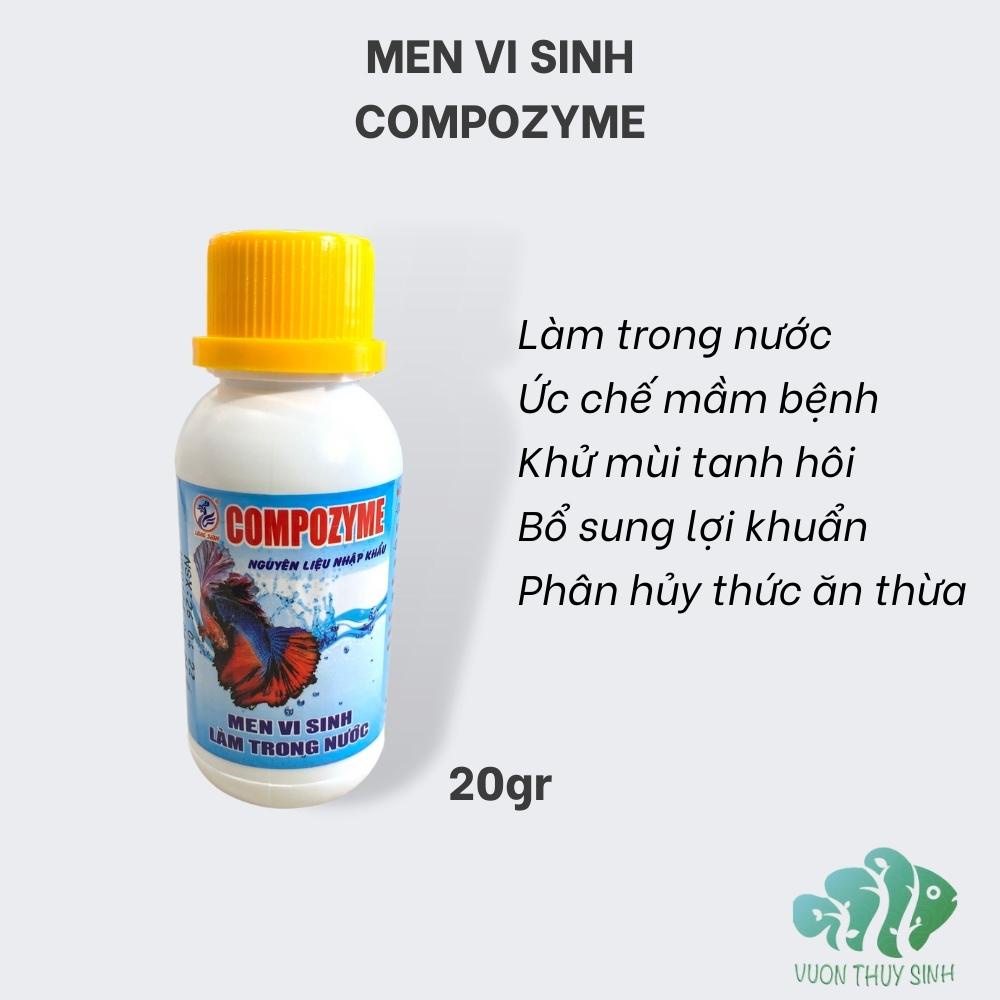Men vi sinh Compozyme Long Sinh cho hồ cá cảnh bể thuỷ sinh làm trong nước khử mùi bổ sung lợi khuẩn