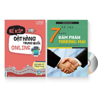 Sách - Combo 2 sách: Bí Kíp Đặt Hàng Trung Quốc Online + Sổ tay 7 Bước đàm phán thương mại + DVD quà tặng