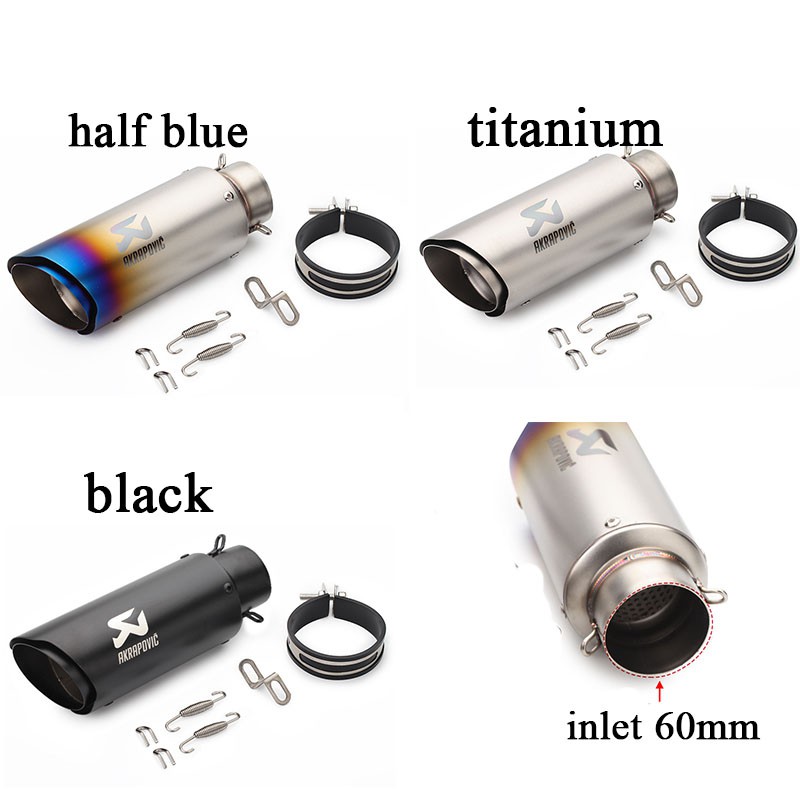 Ống xả khí thải giảm thanh 51mm 60mm cho xe mô tô