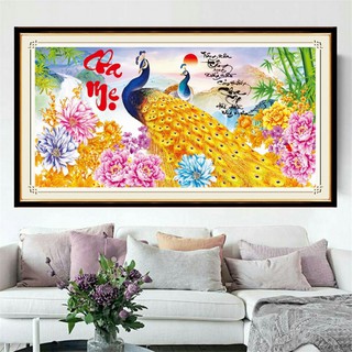 Tranh đính đá Cha mẹ 90x45cm VS058