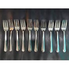 Bộ 10 nĩa ăn inox sáng bóng cao cấp thiết kế tiêu chuẩn, tiện dụng, kiểu dáng thon gọn vừa tay cầm