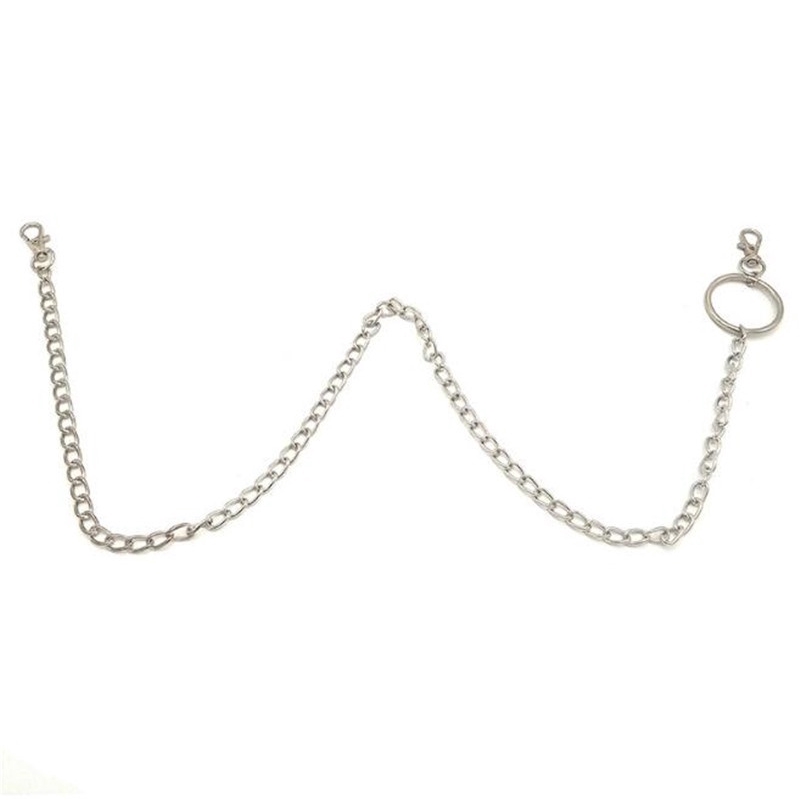 Móc khóa kim loại dạng quần jeans phong cách Rock