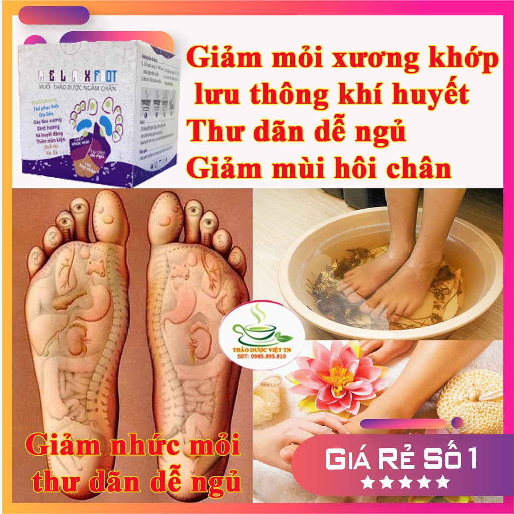 Muối Thảo dược ngâm chân RELAX FOOD Giảm nhức mỏi xương khớp lưu thông khí huyết thư dãn dễ ngủ giảm mùi hôi chân  400g