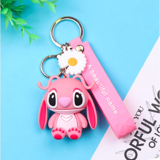 Móc khóa, móc túi hoạt hình Stitch phong cách Hàn Quốc dễ thương cute dùng làm quà tặng, dây treo balo, túi xách - Ráp