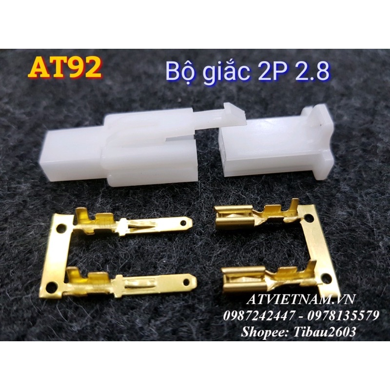 Bộ Giắc Nhựa 2 Lỗ 2P-2.8 AT15