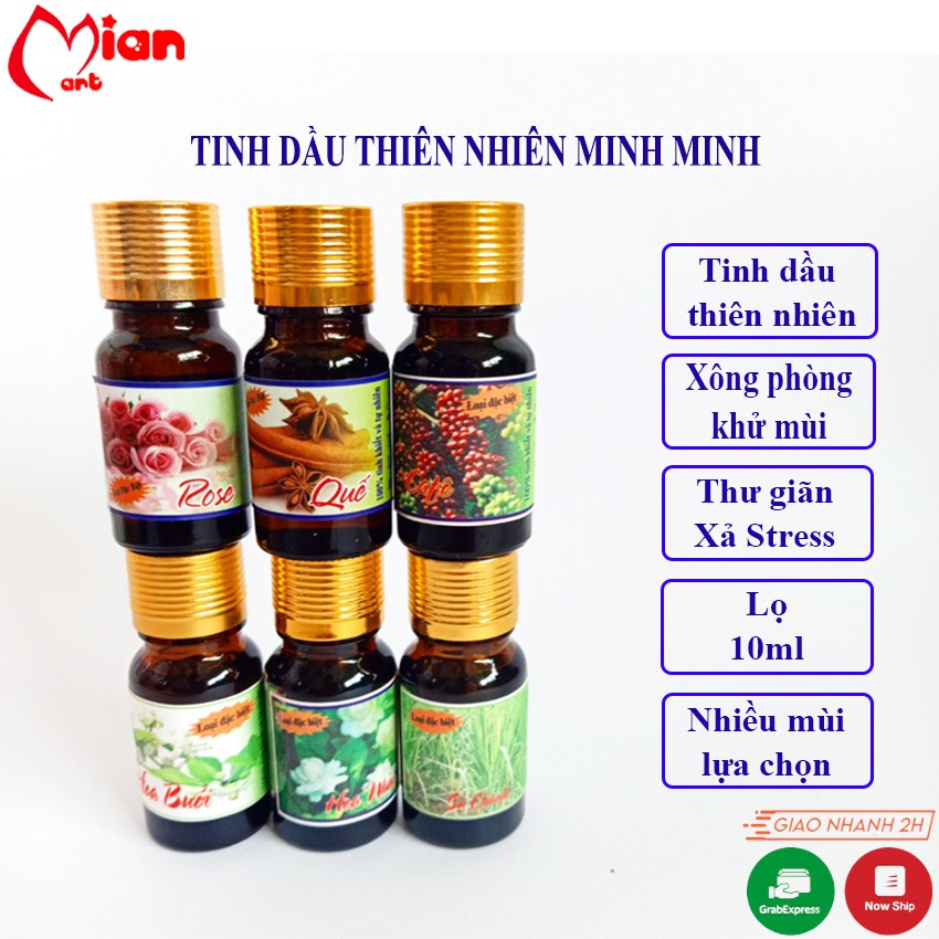 Tinh dầu xông phòng đậm đặc khử mùi phòng, tạo mùi thơm MINH MINH 10ML - MIAN MART