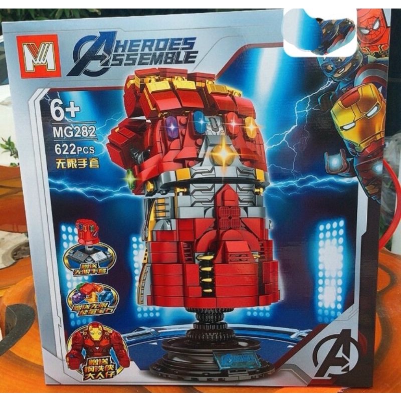 Xếp hình thông minh bàn tay iron man, nonlego loại đẹp
