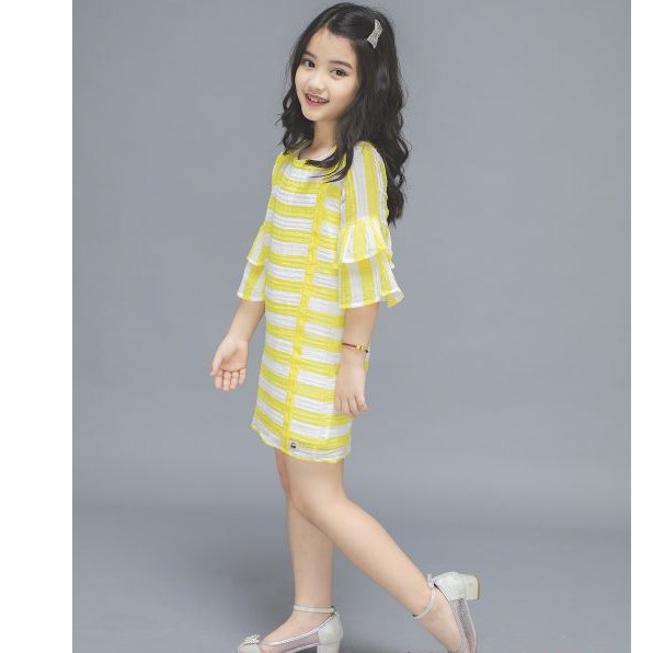 Váy suông kẻ vàng Đồng Dao LK0152 - Lovekids