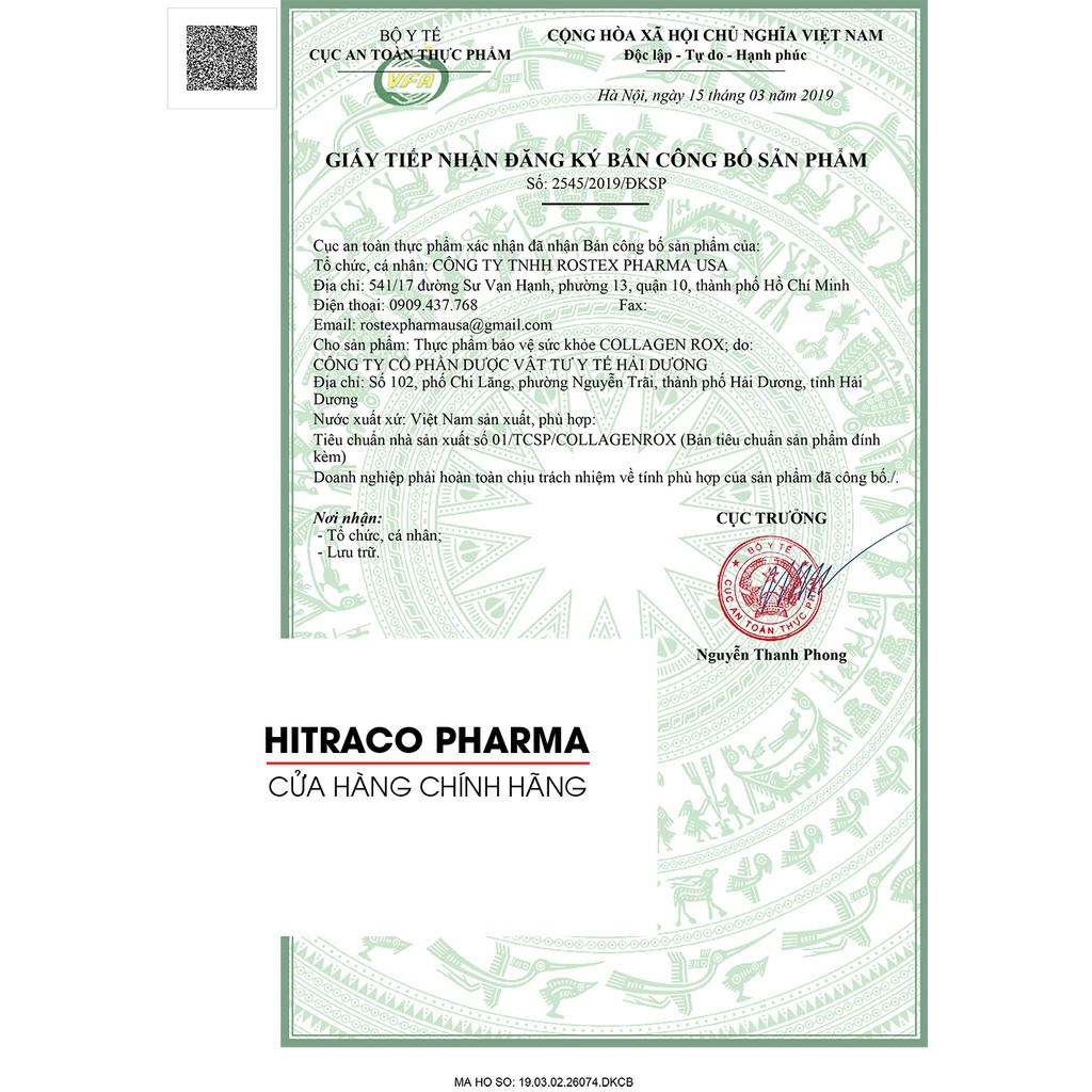 Viên uống đẹp da Collagen Rox Coenzym Q10 tăng nội tiết tố nữ - Hộp 60 viên | Thế Giới Skin Care