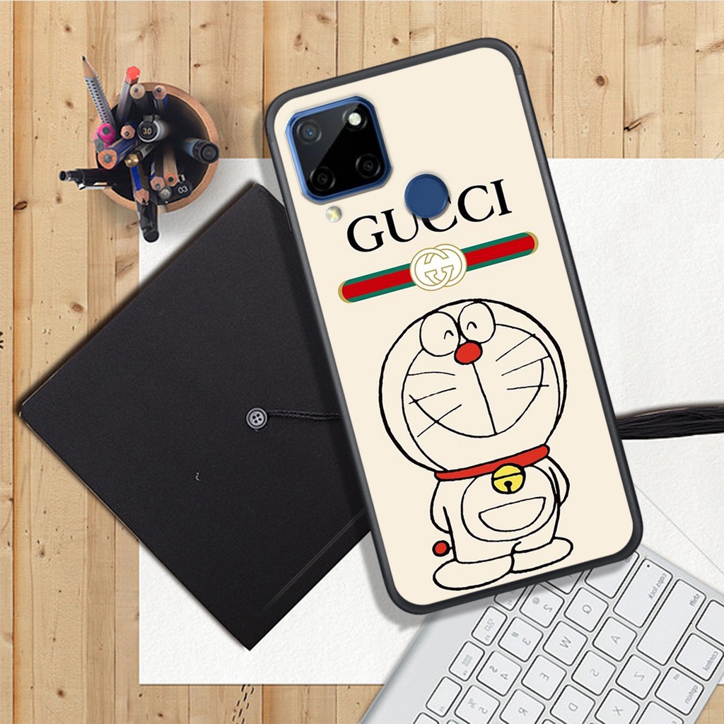 ỐP LƯNG OPPO REALME C11/C12/C15/C21/C25,  IN HÌNH CHÚ MÈO MÁY DOREMON.