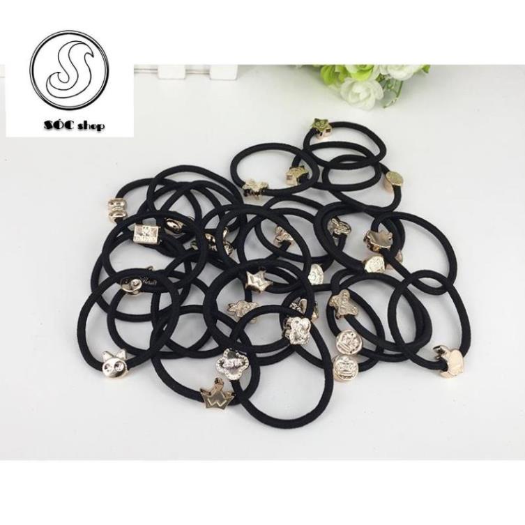 Dây thun cột tóc, chun buộc tóc nhiều mẫu tiện dụng - Giao họa tiết ngẫu nhiên