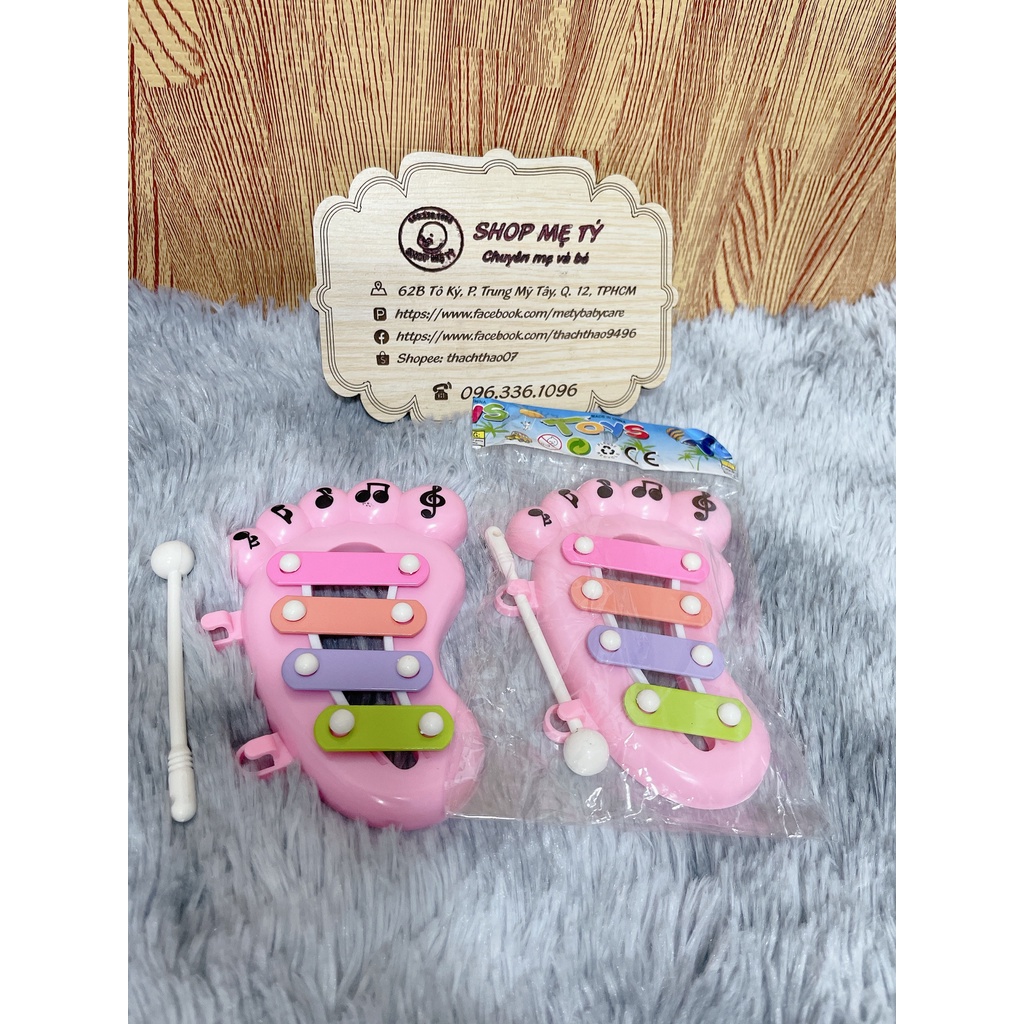 Đồ chơi đàn gõ phát nhạc mini hình bàn chân ngộ nghĩnh cho bé