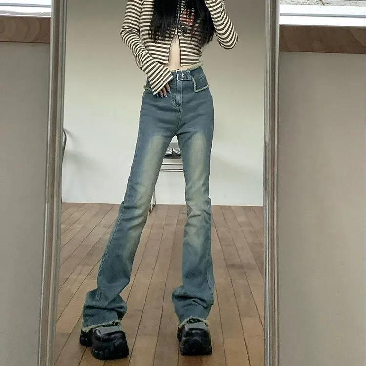 Quần Jeans Lưng Cao Phong Cách Hip Hop Thời Trang Mùa Xuân Cho Nữ | BigBuy360 - bigbuy360.vn
