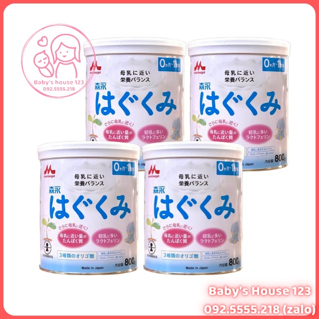 Combo 4 Hộp Sữa Morinaga Số 0 Nội Địa Nhật Bản (Hộp 800gr x 4)