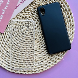 Ốp điện thoại tpu dẻo mặt nhám màu đen thời trang cho sharp android one s5 shv43