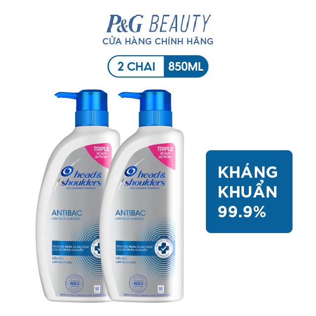 Combo 2 Dầu Gội HEAD&amp;SHOULDERS chai 850ml - Antibac