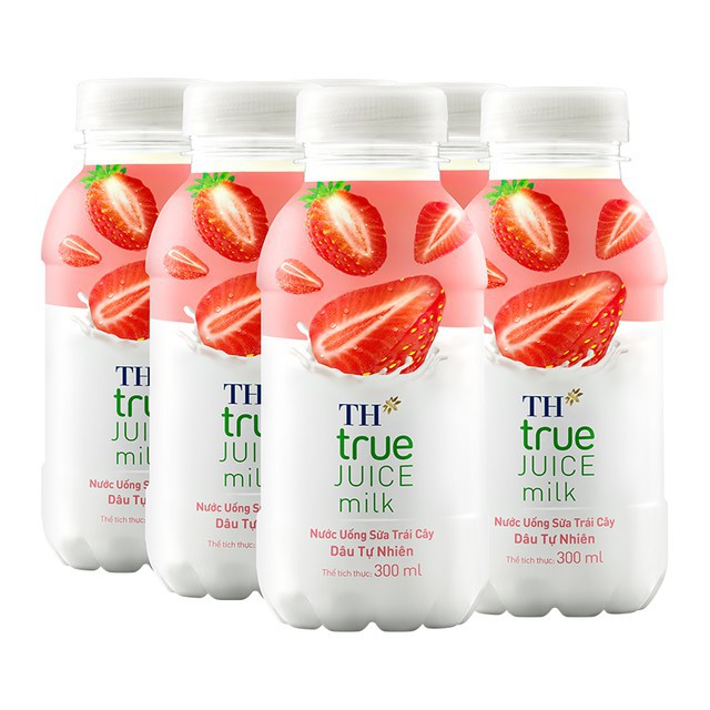 NƯỚC UỐNG SỮA TRÁI CÂY TỰ NHIÊN - TH TRUE JUICE MILK 300ml - đủ 2 vị