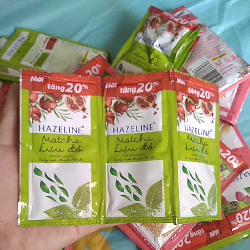 sữa tắm Hazeline matcha lựu đỏ