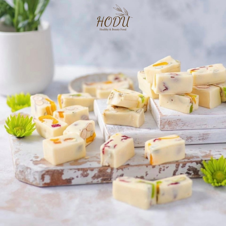 Kẹo hạt Nougat, kẹo nougat hạnh phúc ăn kiêng ăn vặt thơm ngon healthy 500gram | HODU - Thế giới đồ ăn healthy