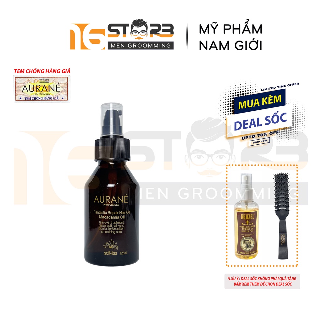 Tinh dầu dưỡng tóc Aurane Softliss 125ml Hỗ Trợ Tái Tạo Cho Mái Tóc Bóng Mượt