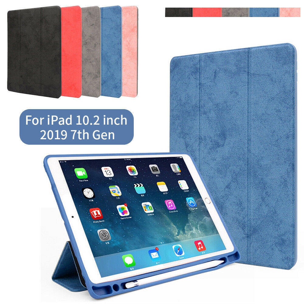 Bao da máy tính bảng siêu mỏng có ngăn giữ bút chì cho iPad 10.2 10.5 air 1 2 3 Pro 9.7 inch 2019 mới