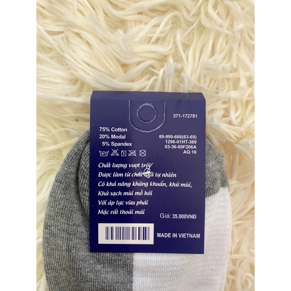 Tất Nam Cổ Ngắn Chống Hôi Chân Hanosimex Thoáng Khí