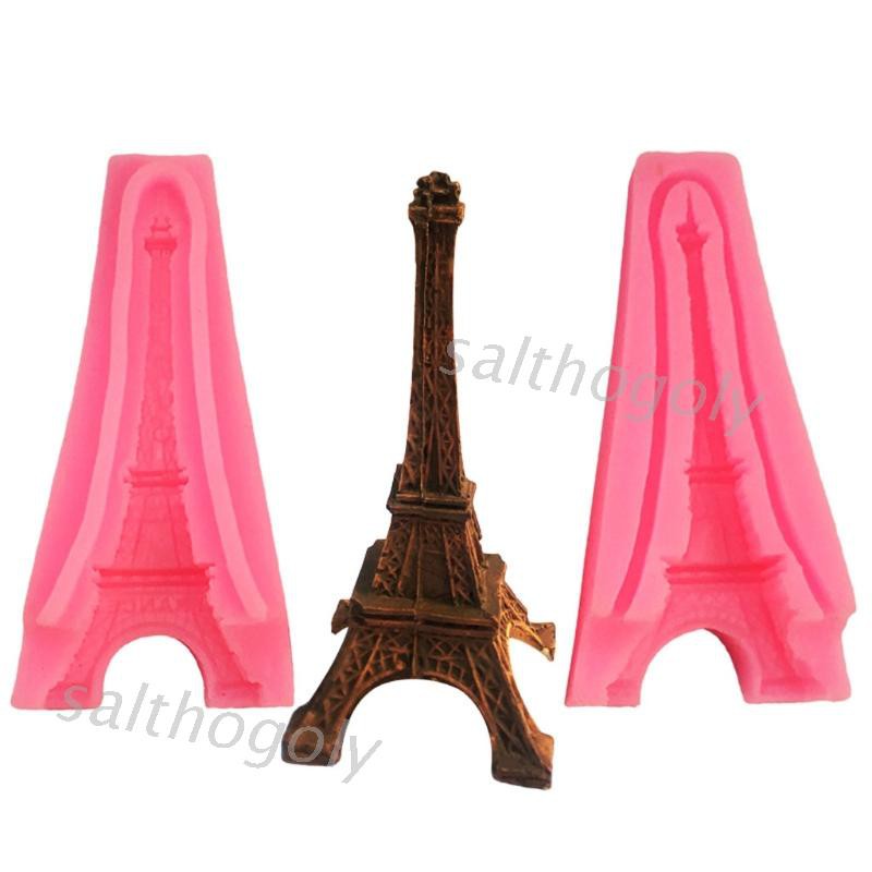 Khuôn silicon làm kẹo đường hình tháp Eiffel 3D độc đáo