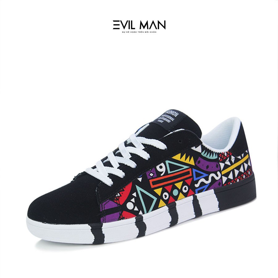 Giày thể thao nam, Sneaker nam EVIL CORLOR 67 cổ thấp buộc dây