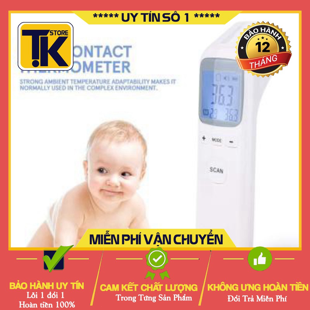 Nhiệt kế điện tử hồng ngoại cảm ứng đo trán đa năng CKT-1502, CK-T1803