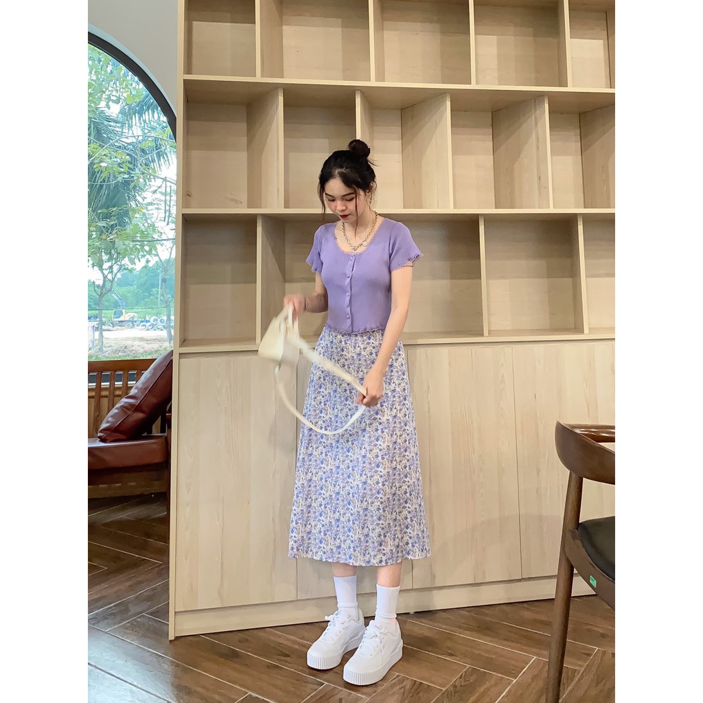 CHÂN VÁY HOA PURPLE PASTEL | BigBuy360 - bigbuy360.vn