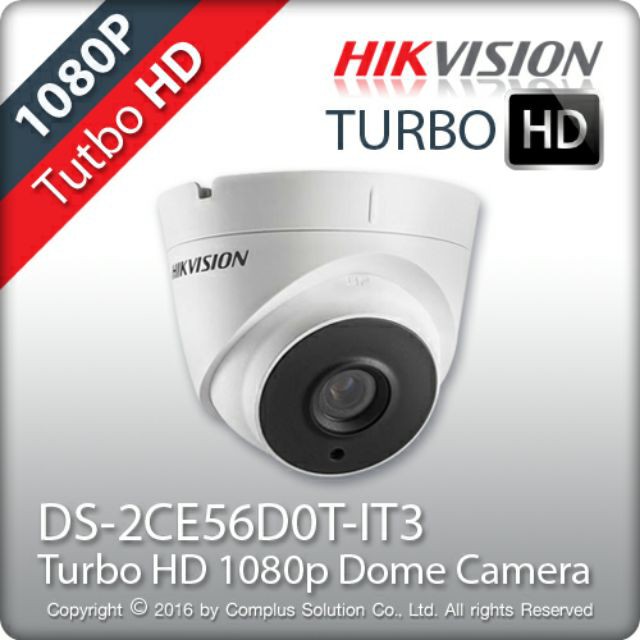 Camera trong nhà HD-TVI Hikvision DS-2CE56D0T-IT3 2.0Mp hồng ngoại 40m