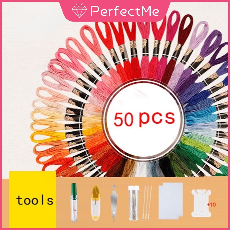 Set 24/50/100 Chỉ Thêu Nhiều Màu Sắc