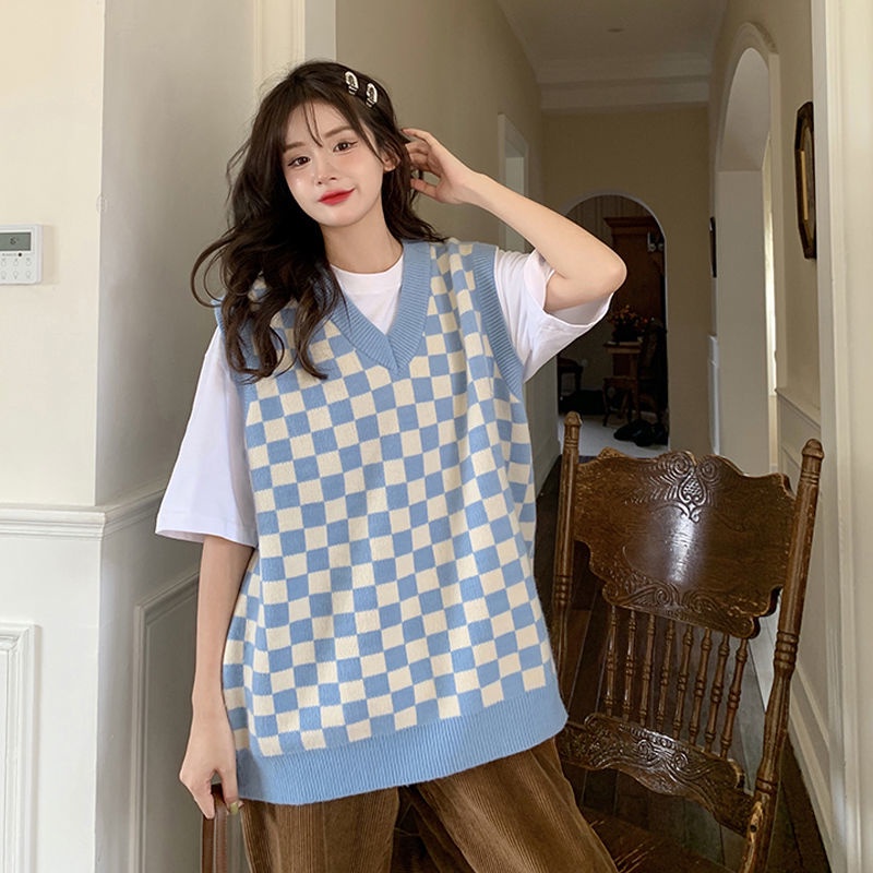 Áo len không tay cổ chữ V thời trang Hàn Quốc cho nữ | BigBuy360 - bigbuy360.vn